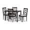 Baxton Studio Lanier Gray Upholstered Espresso Finished Wood 5-Piece Dining Set 153-9406-8026 - alternate 1